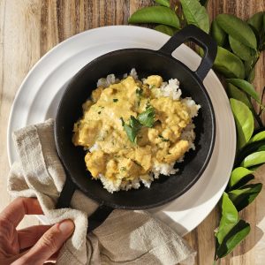 Pollo al curry y espinacas con arroz - Imagen 4
