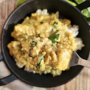 Pollo al curry y espinacas con arroz - Imagen 6