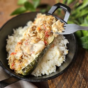 Zapallito italiano gratinado relleno con carne y arroz - Imagen 6